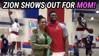 Zion Williamson Turns Up For Mom On Senior Night Gets Stuffed By Rim?