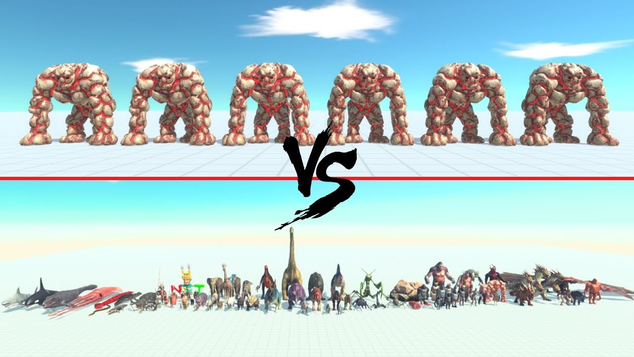 6x Lava Golem Vs All Units ARBS | Animal Revolt Battle Simulator