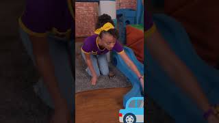 Meekah's Epic Toy Car Slide!! #shorts