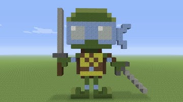 Minecraft Pixel Art - Leonardo from TMNT