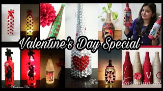 Valentine's Day Gift Ideas | 18 DIY Bottle art for Valentine's Day | Handmade Gifts  | Episode 08