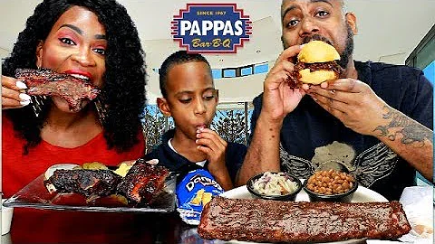 DINOSAUR RIBS & CHOPPED BEEF PO BOY! FT: PAPPAS BARBEQUE! YUMMYBITER REQUEST!