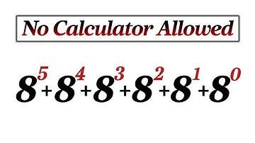 No Calculator Allowed | Math Olympiad Question