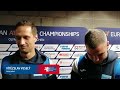 Vítězslav Veselý a Martin Konečný po kvalifikaci oštěpu v Mnichově
