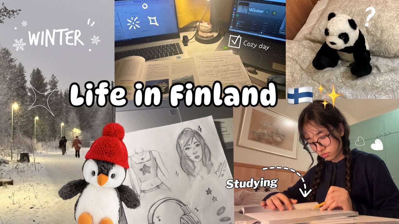 Cozy Winter Day in my life as an international student in Finland 🇫🇮(Quiet life, Calming beats)