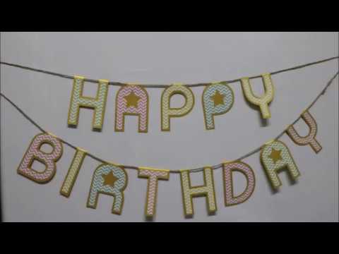 Проекты на плоттере ScanNCut. Гирлянда "С Днем Рождения"