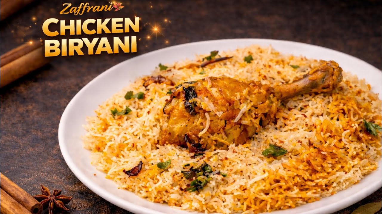 రంజాన్ స్పెషల్ జాఫ్రాని చికెన్ బిర్యాని 🍗|| Hyderabad style zaffrani chicken biryani in Telugu 