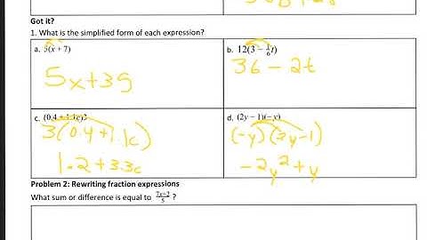 Algebra 1 - 1.7 Video 1