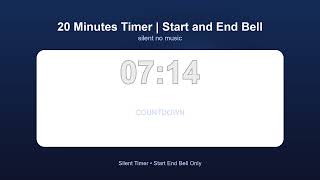20 Minute Timer | No Talking