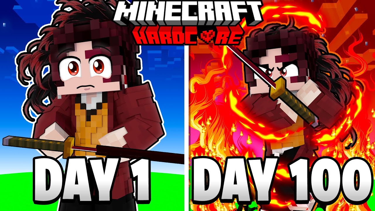 I Survived 100 DAYS as YORIICHI in Demon Slayer Minecraft!