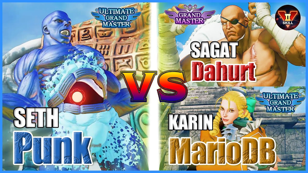 SFV CE 👊🏻 Punk (Seth) vs Dahurt (Sagat) & MarioDB (Karin) FT2