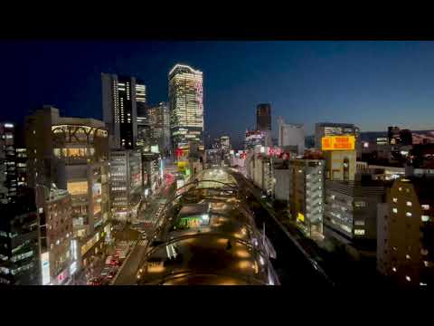 東京渋谷(宮下パーク）の夕暮れタイムラプス(Time-lapse Sunset in Shibuya,tokyo.japan)4K time-lapse short ver.