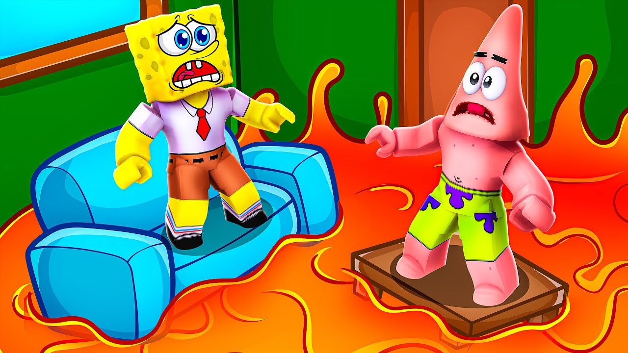 SpongeBob & Patrick ESCAPE Rising Lava! (Roblox)