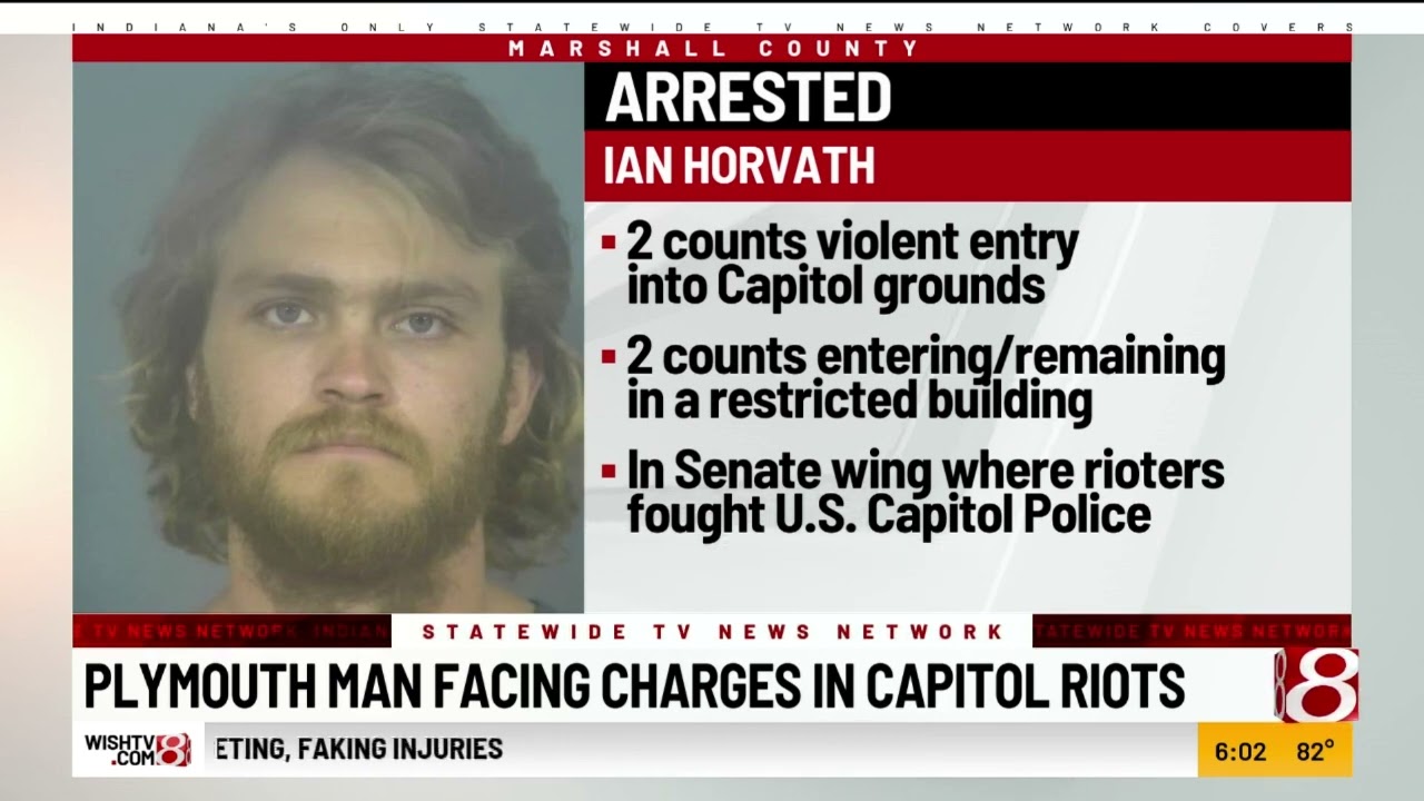 Plymouth, Indiana, man arrested for entering U.S. Capitol on Jan. 6