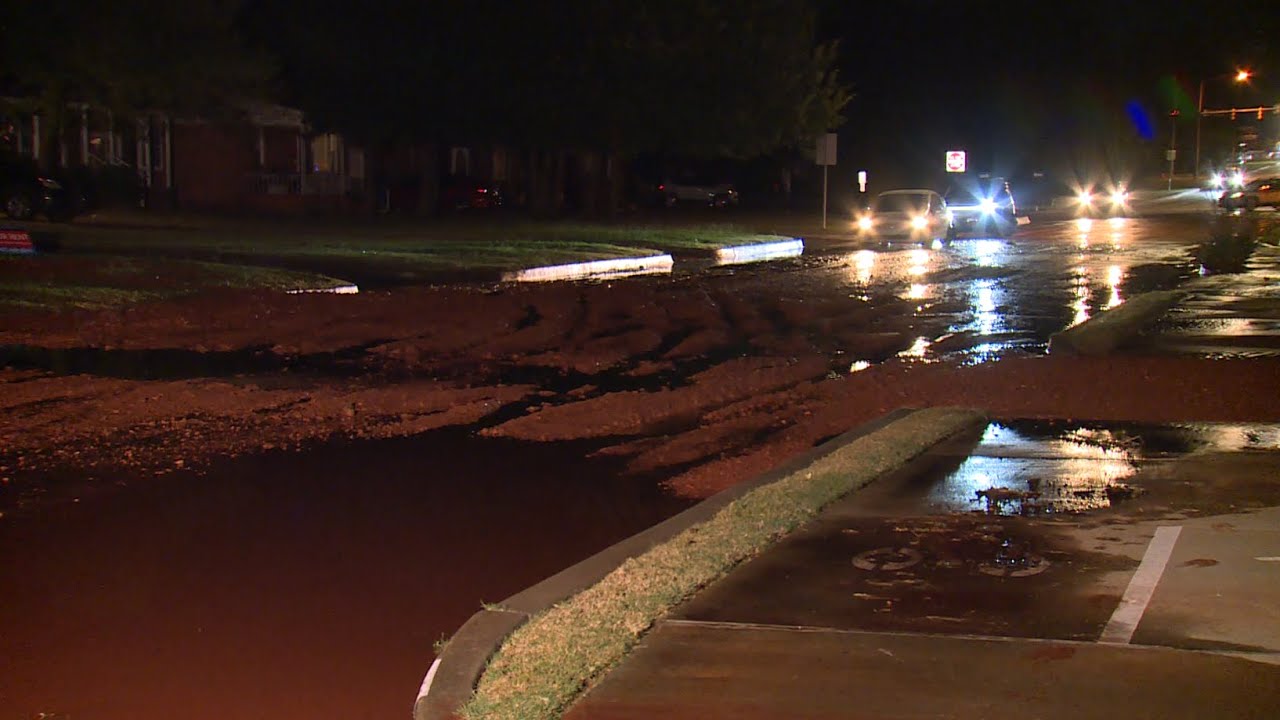 Crews continue work to repair water main break in north Oklahoma City ...