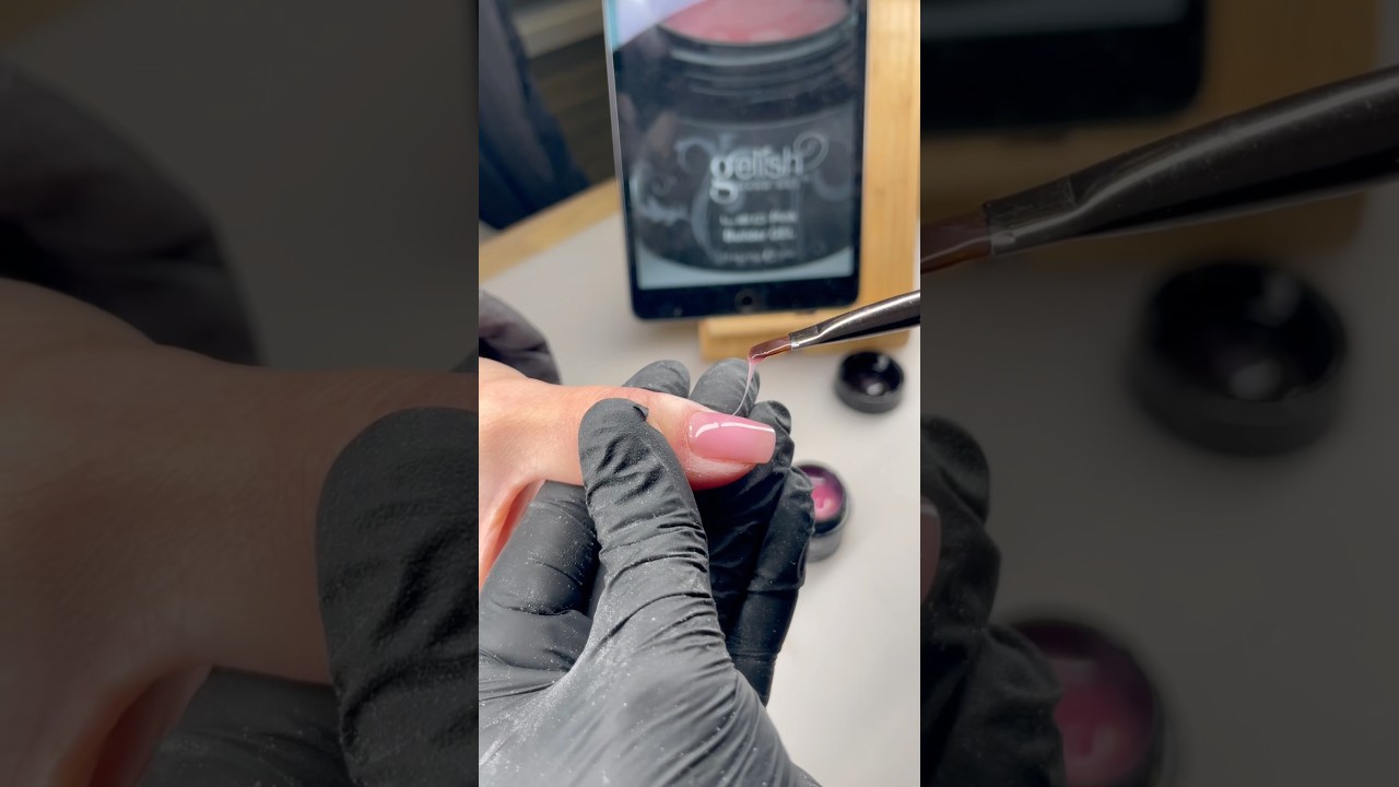 Gelish Hard Gel application 🤤 