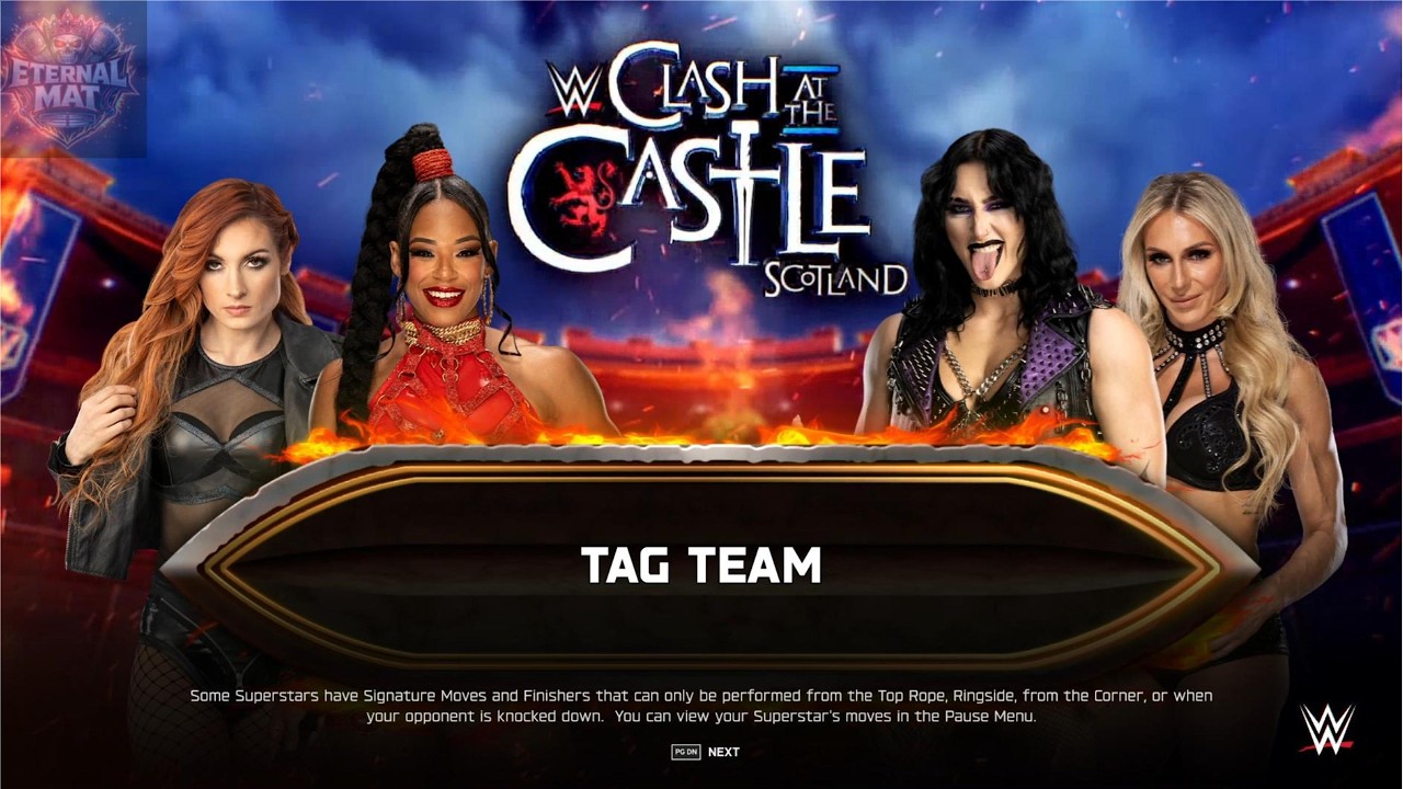 Bianca Belair & Becky Lynch vs Rhea Ripley & Charlotte Flair (Tag Team Match)