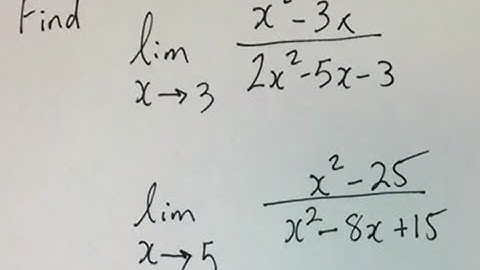 Finding a Limit by Factoring and Canceling