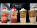 [4K] Cafe Vlog | 🥛🍓카페브이로그 40분 몰아보기🤎🥛