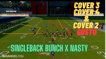 Madden 22 Singleback Bunch X nasty (PA Post Dig) cover 2 cover 3 and cover 4 Beaters #madden22