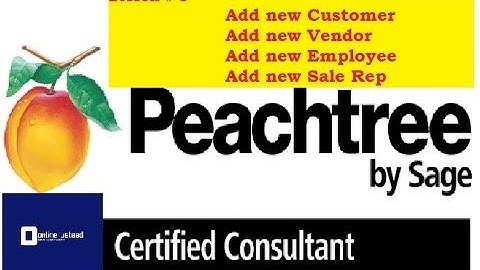 peachtree software Lesson3 | add customer in peachtree | online ustaad