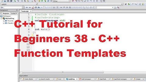 C++ Tutorial for Beginners 38 - C++ Function Templates
