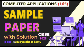 CBSE Class 10 Sample Paper Solution 2023 | Class 10 Computer Application (165)