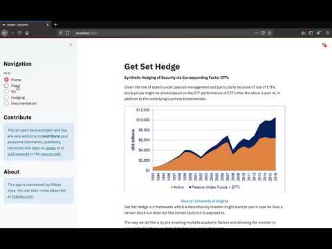 Get Set Hedge Demo |  Factor Construction Tool | Streamlit demo
