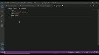 Student grading system using switch case in PHP