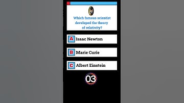 Which famous scientist developed the theory of relativity ?  #facts #generalknowledge #quiz