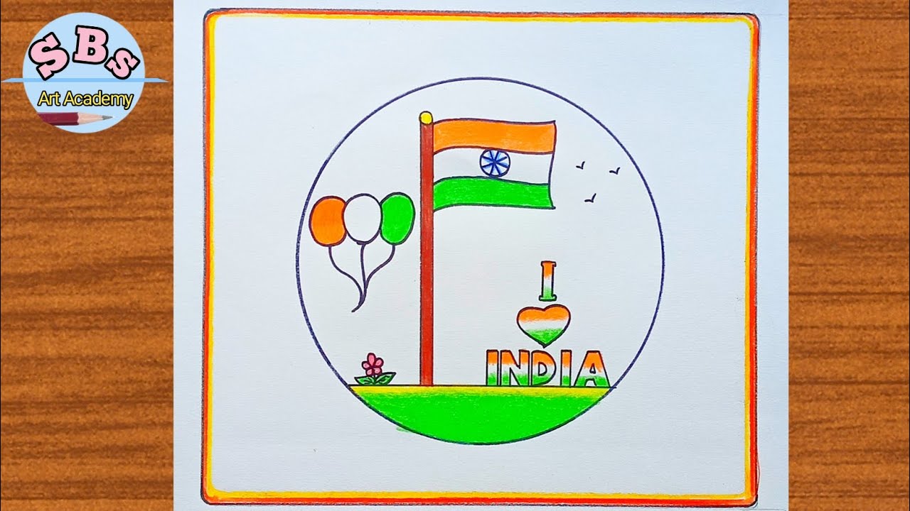 Republic Day drawing easy |26 January drawing | How to draw Republic Day poster drawing |Circle Art