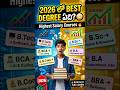 INTER తర్వాత ఏ DEGREE BEST? 🤔 | Complete Student Guide 2026🔥|#studentguidance #students #shorts