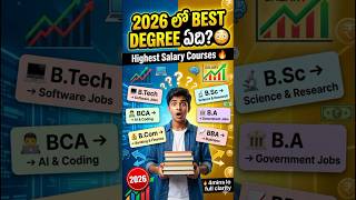 INTER తర్వాత ఏ DEGREE BEST? 🤔 | Complete Student Guide 2026🔥|#studentguidance #students #shorts