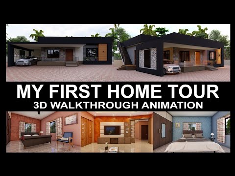 MY FIRST FULL HOME TOUR | 3d Walkthrough animation #animation #house # ...