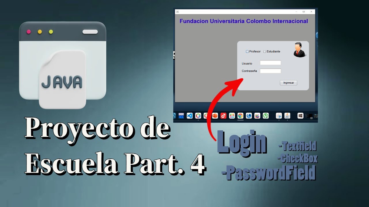 🔴Login de acceso, con contraseña-Jframe (Escuela)👨‍🏫👨‍🏫