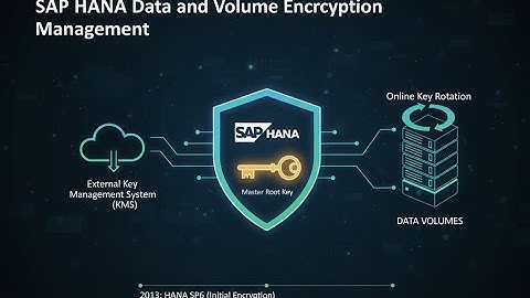 SAP HANA Data and Volume Encryption Management