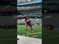 Ja’Marr warming up.