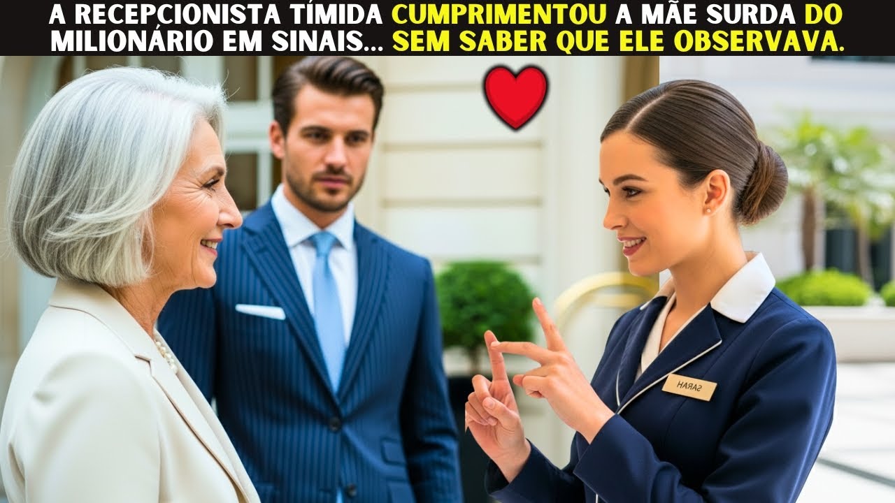 A recepcionista tímida cumprimentou a mãe surda do Milionário em sinais… sem saber que ele observava