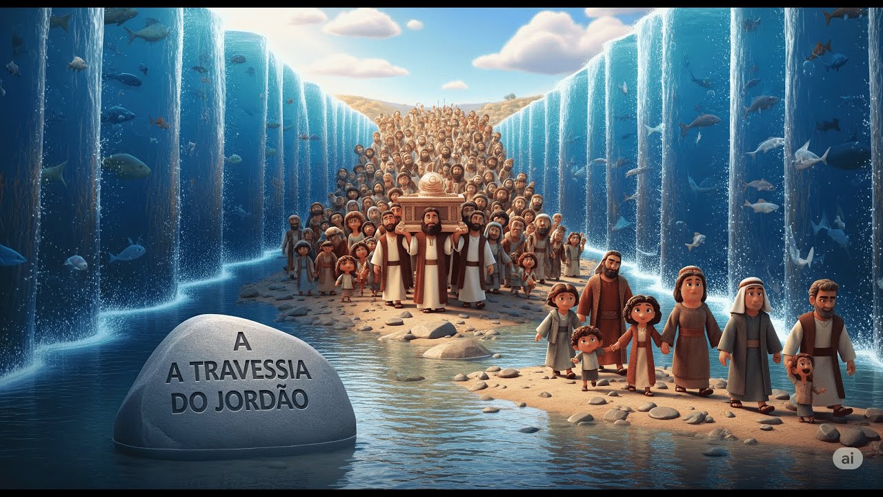 HISTORIAS BIBLICAS - A TRAVESSIA DO RIO JORDÃO - YouTube