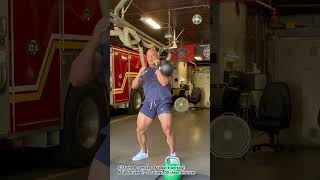 5/18 B complex of today’s workout. 88lb kettlebell- 15 swings, 10 clean/thrusters alternating