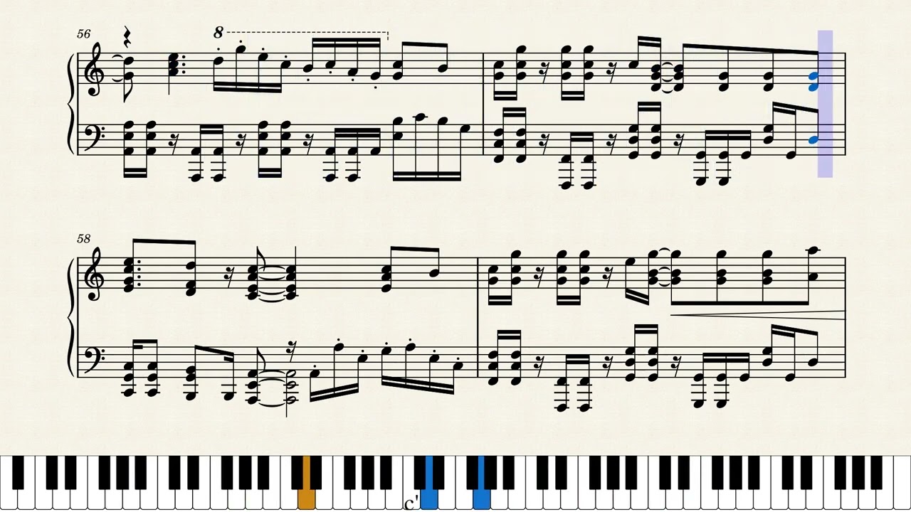 剑与雪 (Sword Upon Snow) - KB Shinya ft. 星尘infinity (HSR Jingliu Original Song) (piano cover)