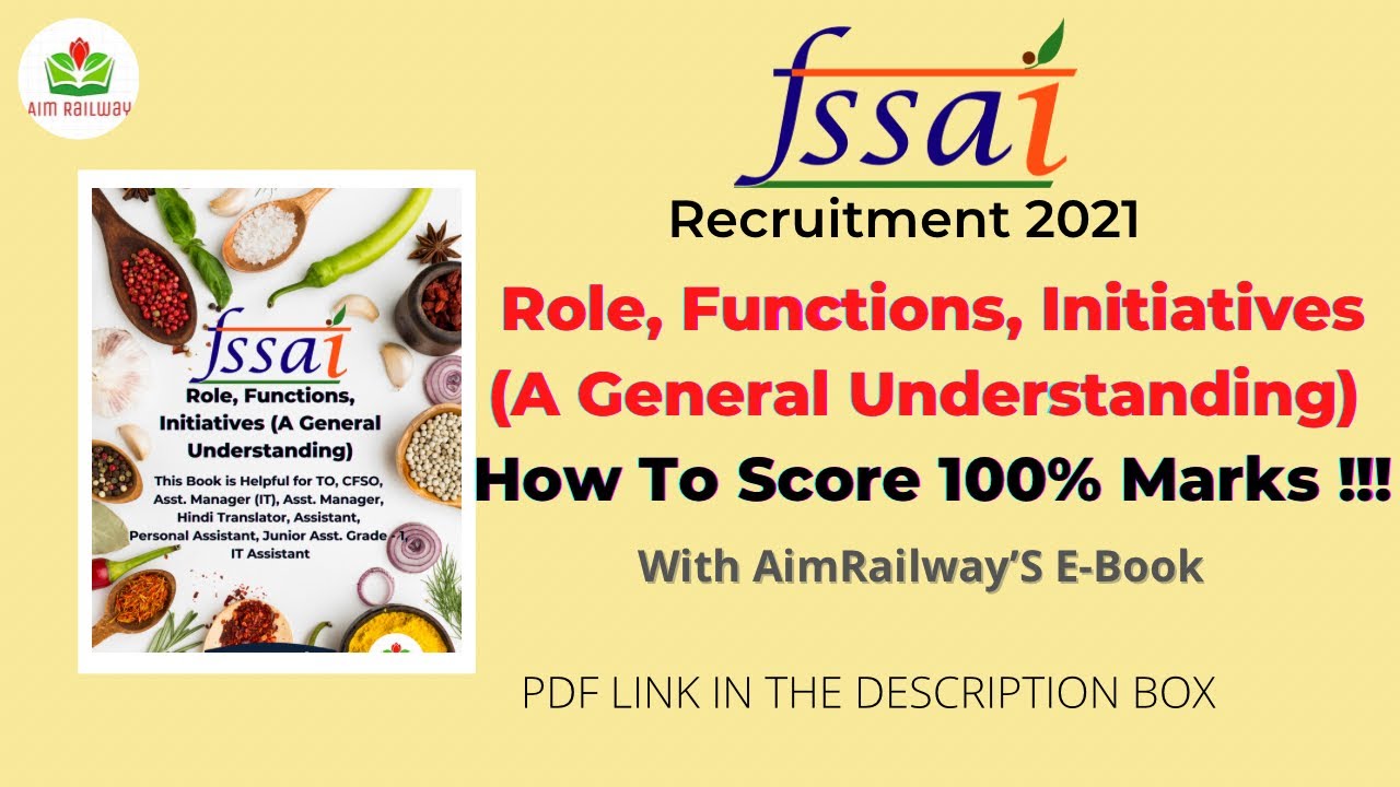How To SCORE 100 Marks With Aim Railway’s FSSAI Book.. YouTube