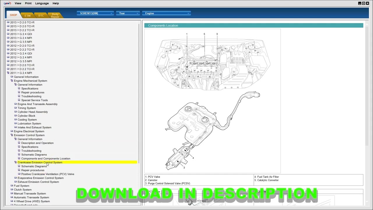 KIA SORENTO 2003-2009 Workshop Manual PDF | English Full Maintenance Guide