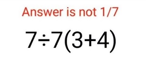 7 ÷ 7 (3+4) The answer is not 1/7. Many got it wrong!  Ukraine Math Test #math #percentages #ukraine