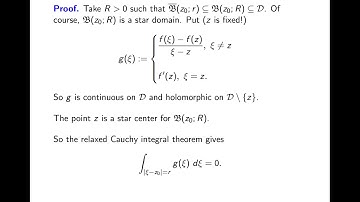 AN3NA (F20) Video 13.5: the Cauchy integral formula (Theorem 3.6.18, Example 3.6.19)