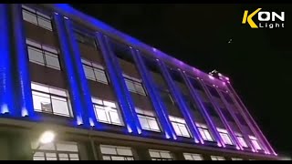 Facade lighting project with DMX RGB flood lights | Kon Lighting