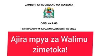 Ajira Mpya Za Walimu Zilizotangazwa 2026/2027,     Tangazo la Ajira Walimu 2026/2027