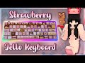 CUTEST Custom Keyboard & Mouse Sounds ASMR Bedwars - Strawberry Jello Switches + Dough Fluff Keycaps