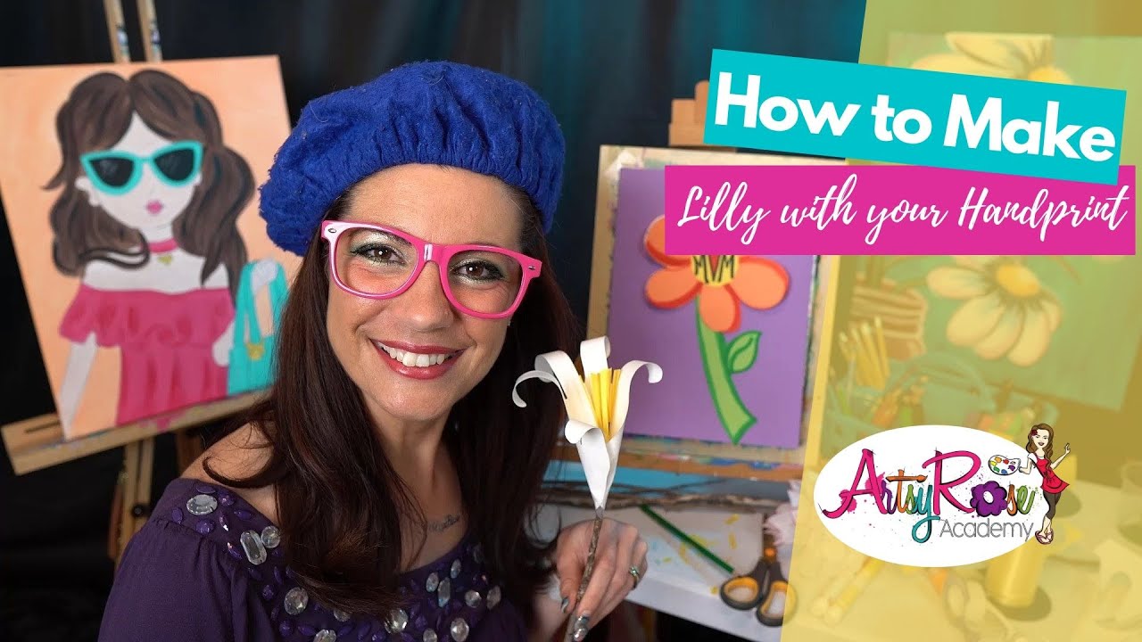 How to Make Hand Print Lilly Flowers for Mom with Artsy Rose