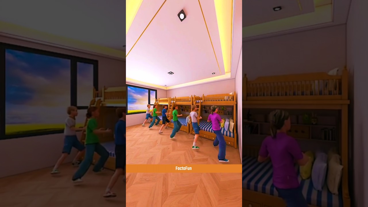 I Built A Luxurious & Attractive Bedroom For Six Children || FactoFun || 